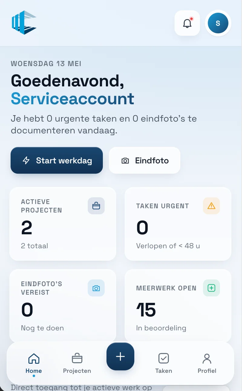 Kwakman Field App desktop en mobiele interface mobiel